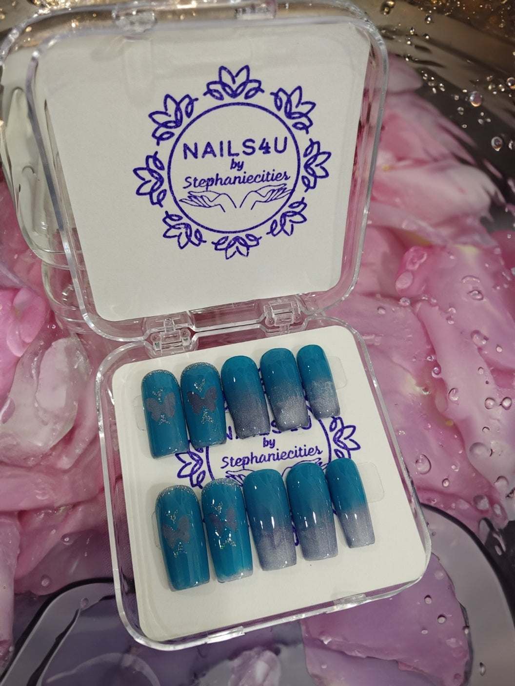 Sparkling Butterflies Press-On Nails