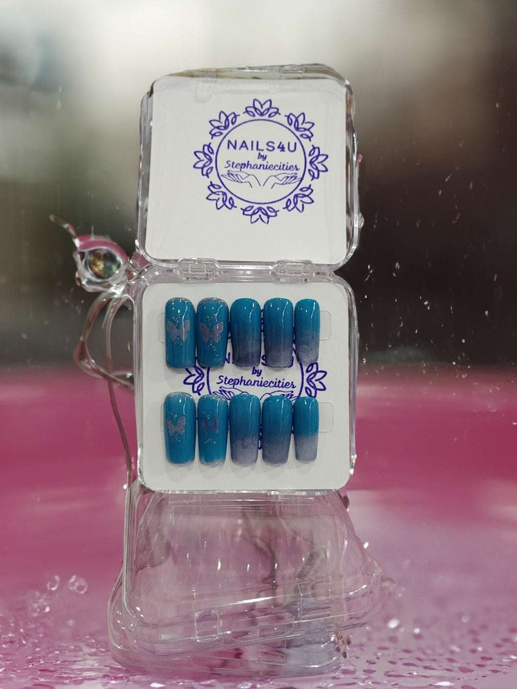 Sparkling Butterflies Press-On Nails