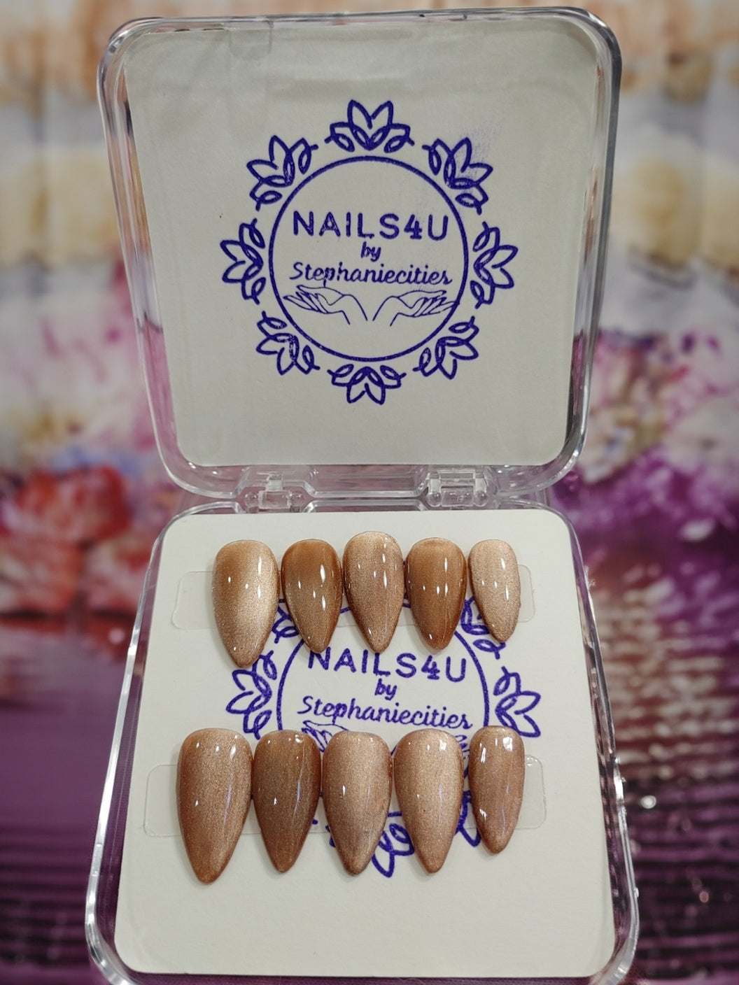Cat Eye Magnetic Press-On Nails | 3D Shine Effect | Reusable Set