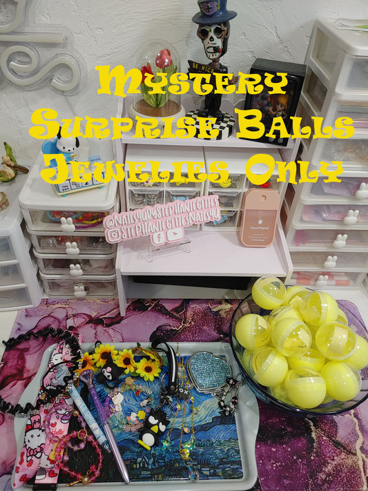 Get ready for a surprise with our Mystery {Jewelies Only} Balls! With each unboxing, you'll discover a charming Jewelie that is one of a kind.